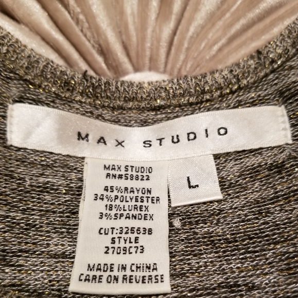 MAX STUDIO top copper light knit top size large - Picture 6 of 6